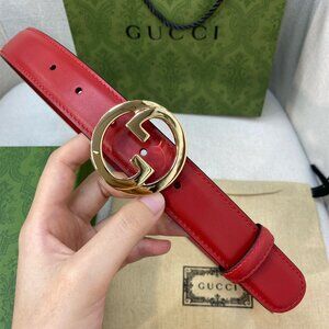 Women’s Gucci,GG red belt,80 cm made in Italy